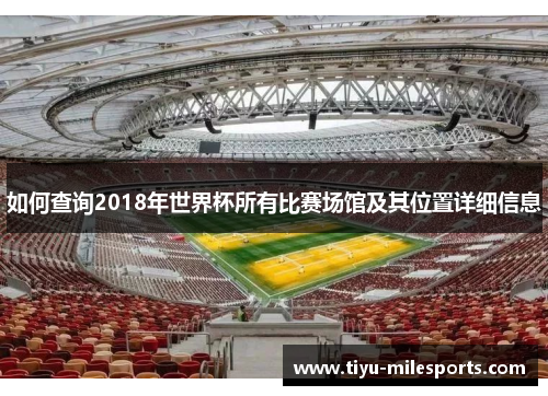 如何查询2018年世界杯所有比赛场馆及其位置详细信息